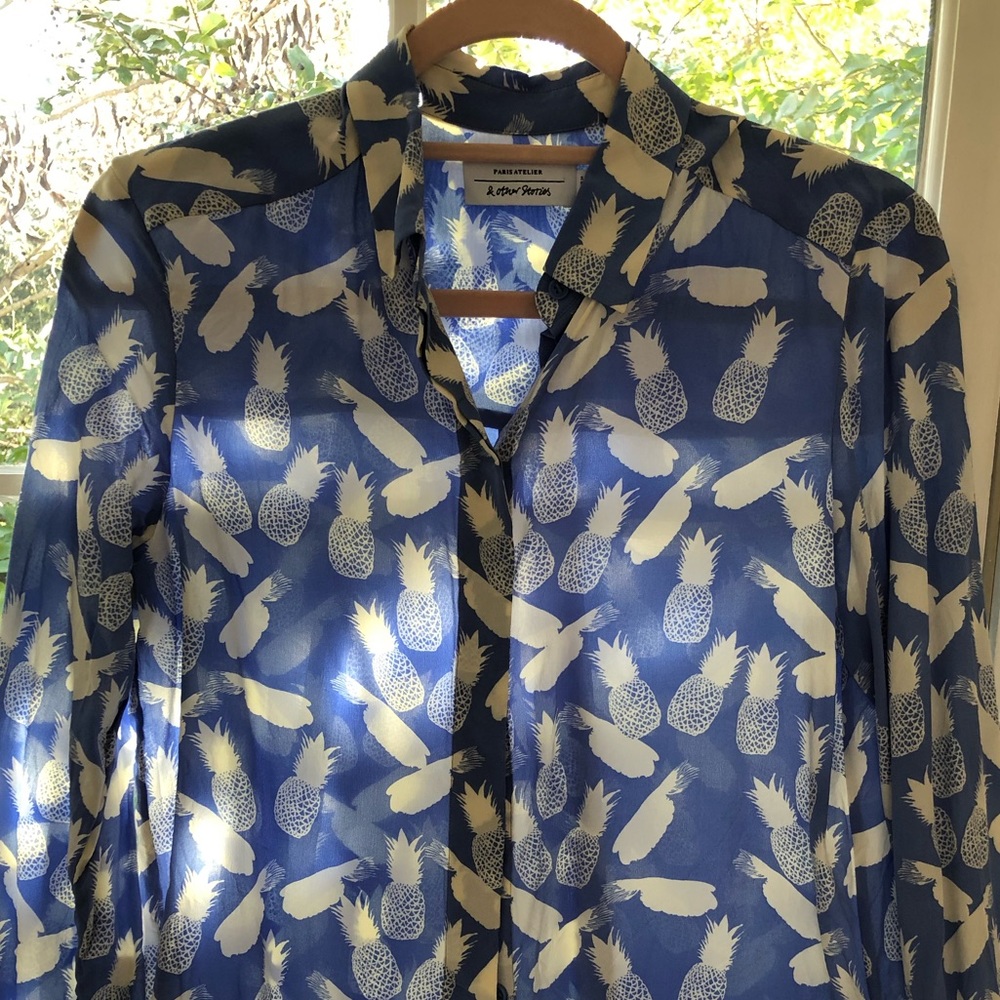 &otherstories lilac blue silk blouse. Gorgeous color and in great condition.
